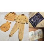 vintage hunting jacket pants vest lot 1950&#39;s Clearfield 42 46 XL L CANVAS - $199.99