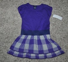 Girls Dress Sundress Summer Easter Purple Plaid Short Sleeve Dress $40-sz 4 - £15.82 GBP
