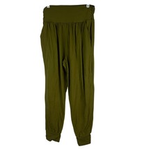 Harem Pants For Women In Olive Green By Dibaolong Size Large Lounge Wear - £18.36 GBP