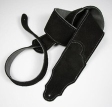 Franklin 2&quot; Original Suede Strap, Black With Silver Stitching - £35.38 GBP