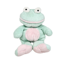 TY PLUFFIES 2002 BABY GRINS PINK + GREEN FROG STUFFED ANIMAL PLUSH TOY SOFT - £29.15 GBP