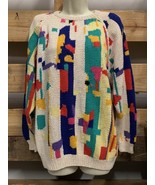 New Vintage Hand Knitted RJ Armold Sweater Woman’s Size S KG Shoulder Pads - $135.78 CAD