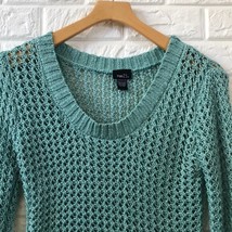 Rue 21 mint seafoam Green sweater Loop Knit Juniors Size L Crew Neck - $171.52 MXN