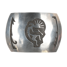 Vintage Sterling Kokopelli overlay belt buckle - £155.61 GBP