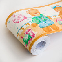 Balloon Teddy - Self-Adhesive Wallpaper Borders(Roll) - £10.35 GBP