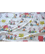1970s Charlie Brown Peanuts TWIN FLAT SHEET &quot;Happiness is being One of t... - $371.54 MXN