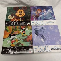 2 Disney 500 Piece Mickey &amp; Minnie Mouse puzzle, 2 Frozen 500,1 Star Wars 1000pc - £12.98 GBP