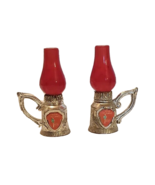 New Orleans Plastic Lantern Red Gold Mini Vintage Salt and Pepper Shakers - £6.02 GBP