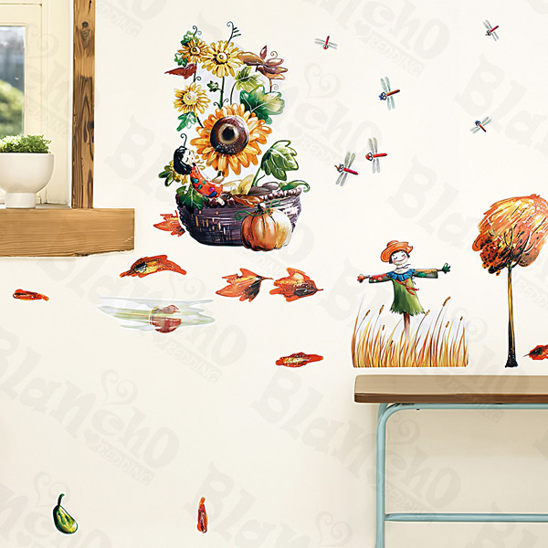 Leafy season - Wall Decals Stickers Appliques Home Decor - $6.49