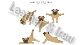 New Pug Yoga Dog Vinyl Checkbook Cover - £6.88 GBP