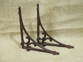 2 Shelf Brackets Corbels Wall Cast Iron Rustic Farmhouse 7 1/2&quot; X 6 1/4&quot;... - $23.99