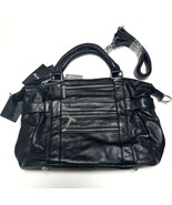Mischief Brand Women’s Large Black Leather Purse Hand Shoulder Bag NWT - £61.90 GBP