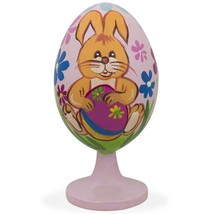 Bunny Decorating Easter Egg Wooden Figurine - £22.90 GBP