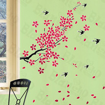 Falling Cherry Bloom - X-Large Wall Decals Stickers Appliques Home Decor - £8.75 GBP