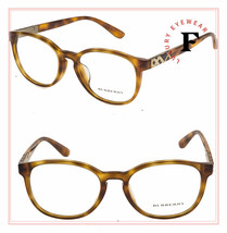 BURBERRY BE2241 Brown Havana Eyeglasses Optical Check Plaque Frame 50mm ... - £104.23 GBP