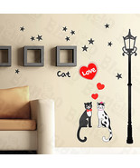 Cat Love - Wall Decals Stickers Appliques Home Decor - $6.49