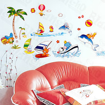Happy Surfing - Wall Decals Stickers Appliques Home Decor - $6.49