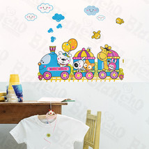 Animal Train - Wall Decals Stickers Appliques Home Decor - £5.18 GBP