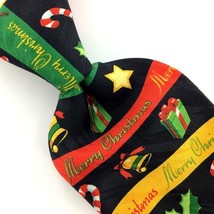 Keith Daniels Candy Cane Holly Berry Gift Christmas Men Necktie Tie #XP2-275 New - $19.79