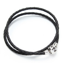 2022 New Fashion Double layer Braided Leather Bracelet Men Women Magnetic Clasps - £8.58 GBP