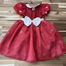 Disney Store Minnie Mouse Little Girl’s Red White Costume Dress Size XS 4 - £15.16 GBP