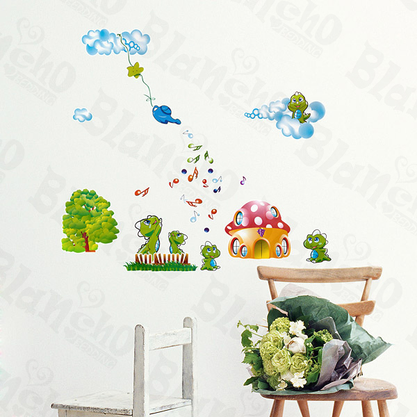 Mushroom House - Wall Decals Stickers Appliques Home Decor