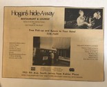 1975 Hogan’s Hide-A-Way Restaurant &amp; Lounge Vintage Print Ad Advertiseme... - $8.90