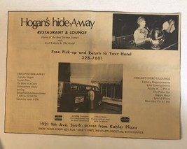 1975 Hogan’s Hide-A-Way Restaurant &amp; Lounge Vintage Print Ad Advertiseme... - £7.01 GBP
