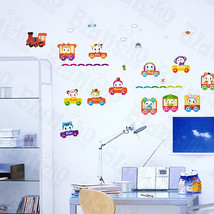Happy Train - Wall Decals Stickers Appliques Home Decor - $6.49