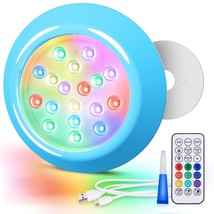 Rechargeable Led Pool Lights, 5.9&quot; Rgbw Submersible Led Lights With Remo... - $39.99