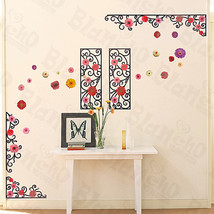 Flower Frame - Large Wall Decals Stickers Appliques Home Decor - £6.29 GBP