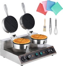 Litake Commercial Electric Waffle Cone Maker Stainless Steel Ice, 110V 2400W - £166.01 GBP