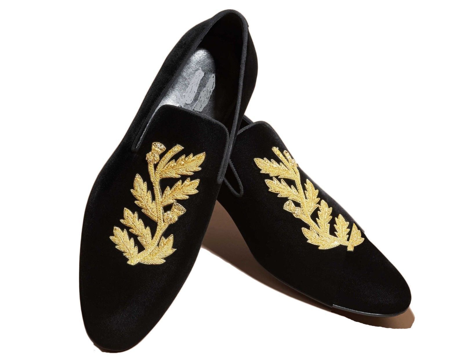 New Handmade Men Embroidered Velvet casual Shoes Slipper, Handmade Mens Velvet