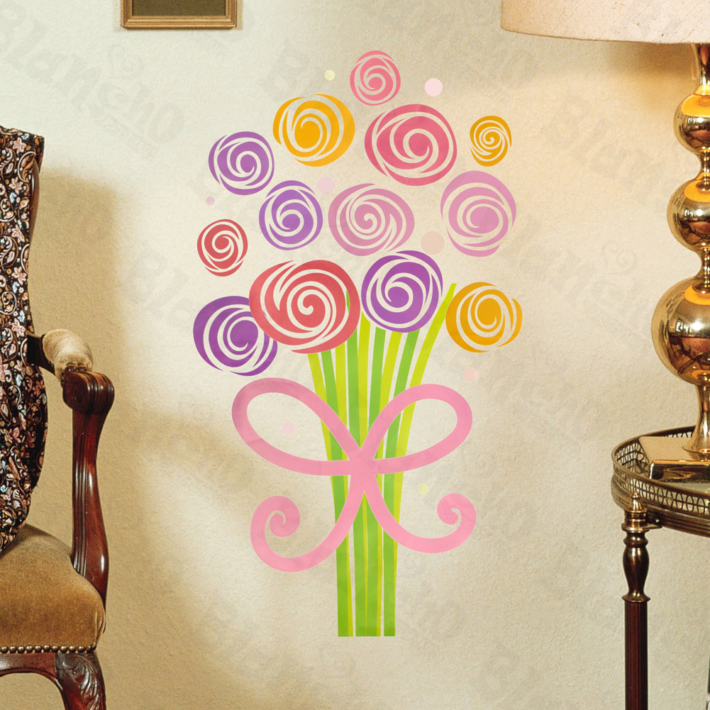 Colorful Bouquet - Wall Decals Stickers Appliques Home Decor