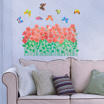 Rosebush &amp; Butterflies - Large Wall Decals Stickers Appliques Home Decor - £6.37 GBP