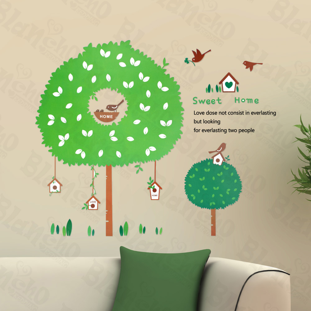 The House Of Bird - Large Wall Decals Stickers Appliques Home Decor