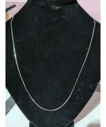 VINTAGE STERLING SILVER PRINCESS CHAIN 17 INCH SMALL SNAKE NECKLACE 3.3g... - $28.45