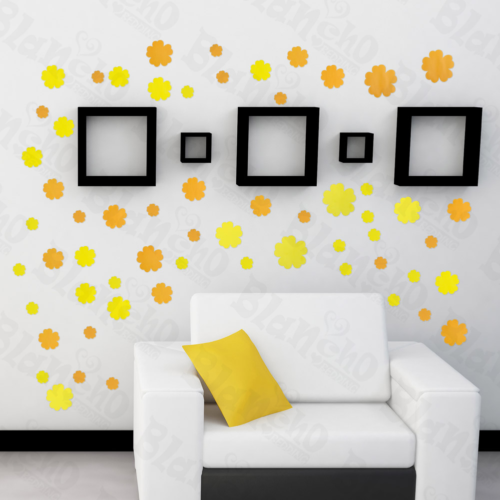 Summer Flowers - Large Wall Decals Stickers Appliques Home Decor