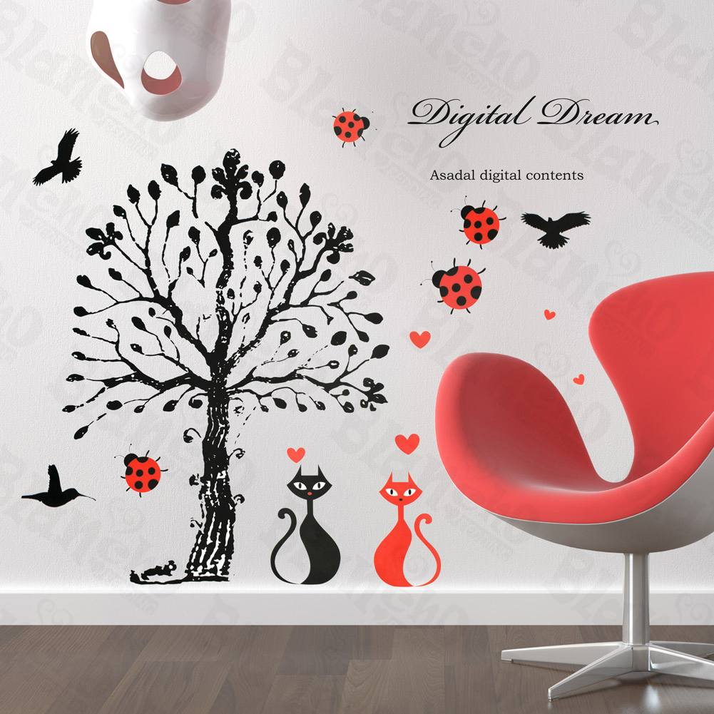 Love Under The Tree - Large Wall Decals Stickers Appliques Home Decor