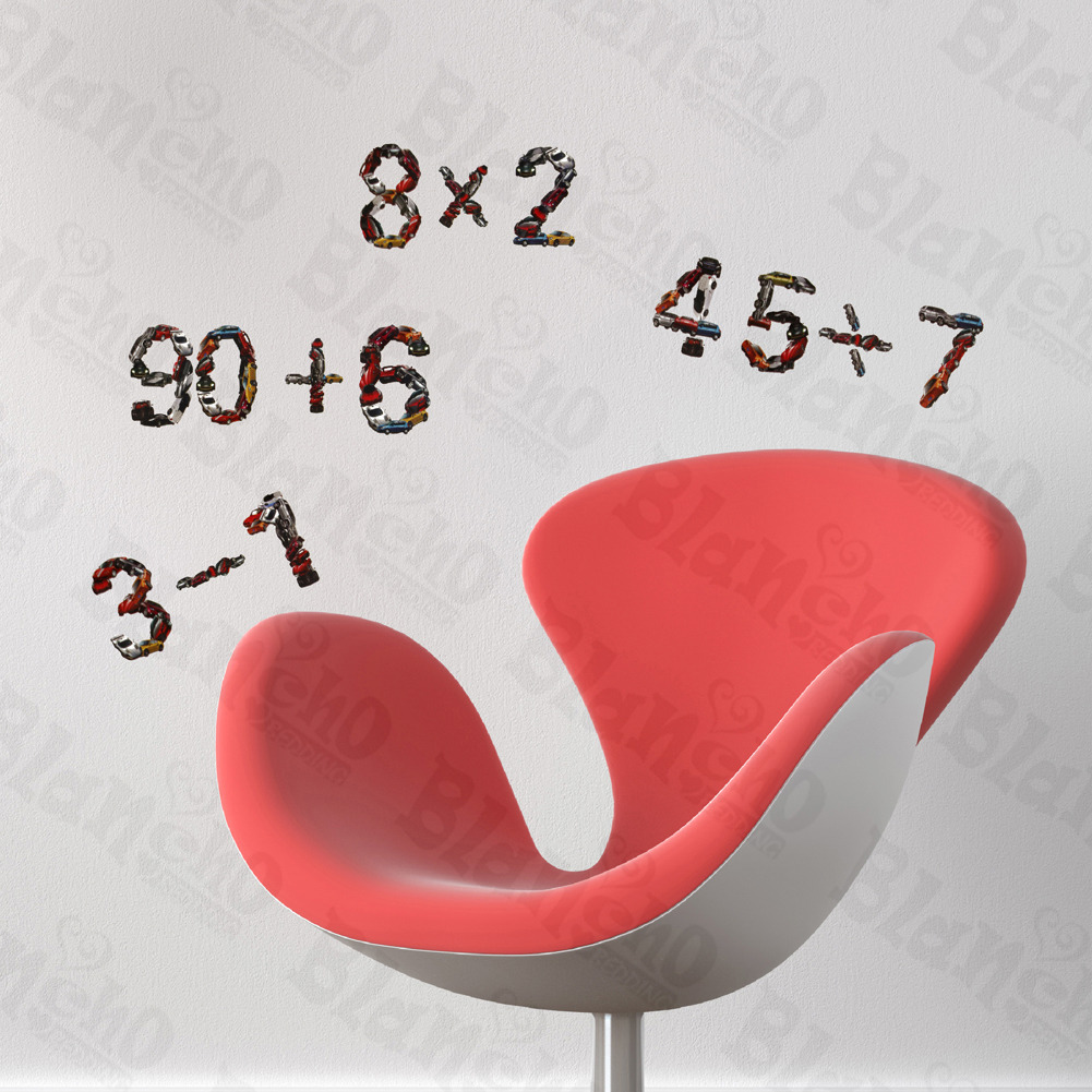 Love Arithmetic - Hemu Wall Decals Stickers Appliques Home Decor 9.4 BY 16.5 Inc