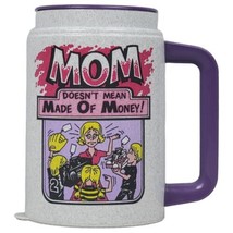 Vintage Whirley Travel Mug with Lid &quot;MOM Doesn&#39;t Mean Made Of Money&quot; - $11.30