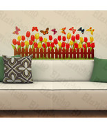 Active Butterfly and Warmth Of Tulips - Wall Decals Stickers Appliques H... - £6.28 GBP