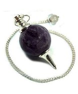 Bulk 5 Pcs Natural Purple Amethyst Ball Shaped Gemstone Dowsing Pendulums - $915.99 MXN