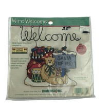Dimensions Wire Welcome Santa Stop Here 6&quot; Counted Cross Stitch Kit 8632 - $14.80