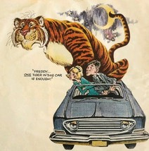 1965 Esso Gas &amp; Oil Tiger In The Tank Advertisement Look Magazine Auto HM2Z - $39.99