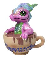 Ruth Thompson Artisan Cappuccino With Frankie Wyrmling Dragon In Cup Fig... - $586.90 MXN