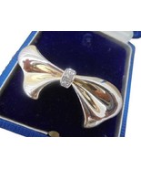 PIEFFE Italy BOW BROOCH Vermeil in Sterling silver925 and Gold plated wi... - £34.61 GBP
