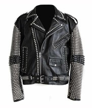 Gothic  Rock Punk Studded Leather Jacket for Women, Fully Studded Leathe... - £312.67 GBP