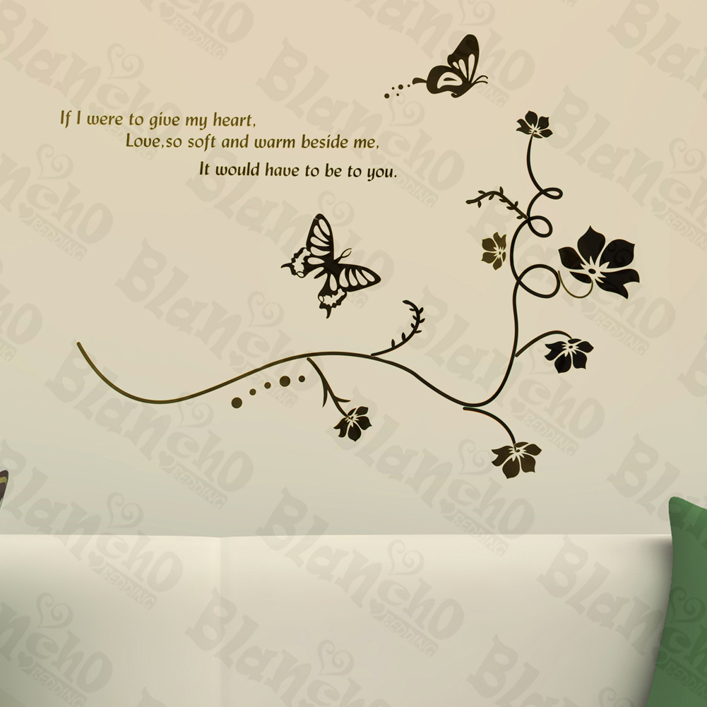 Flowers And Rattan - Wall Decals Stickers Appliques Home D?cor