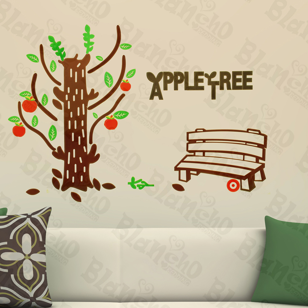 Happy Apple Tree - Wall Decals Stickers Appliques Home D?cor